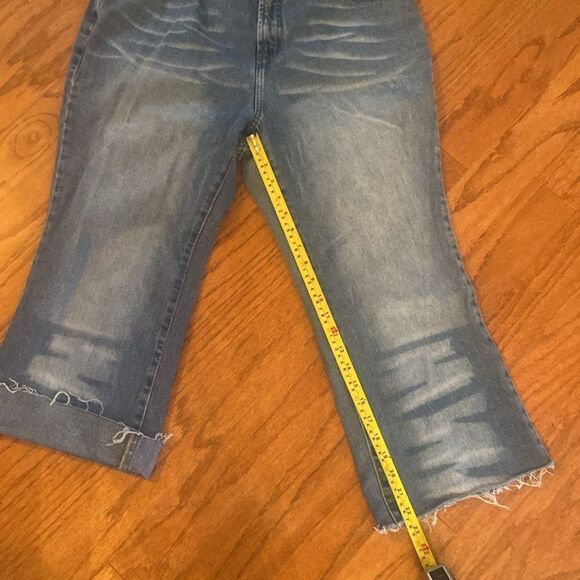 Coco Ankle length or roll up jeans, wide, leg, high waist, size 14 W - Picture 6 of 12